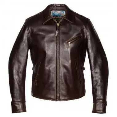 brown leather jacket